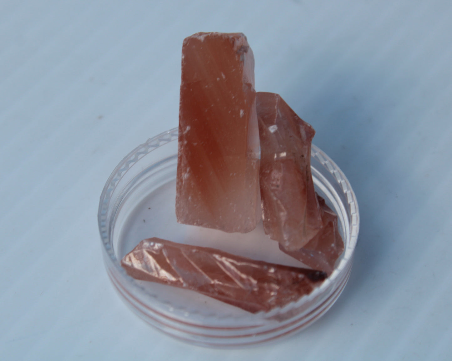 Red natural Calcite 5 crystals 16g Rocks and Things