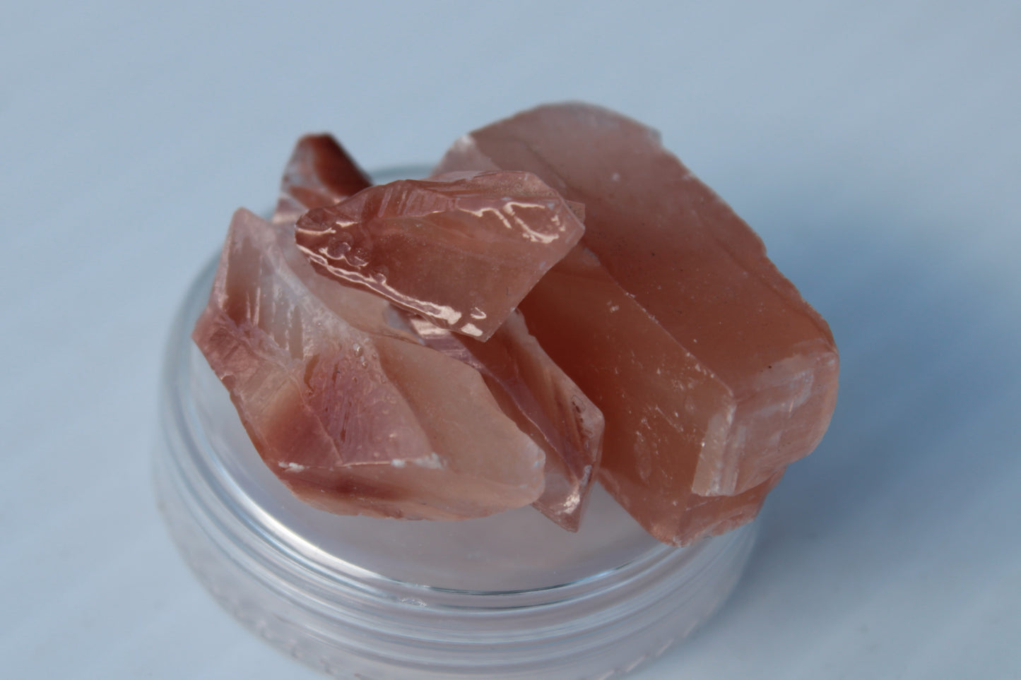 Red natural Calcite 5 crystals 16g Rocks and Things