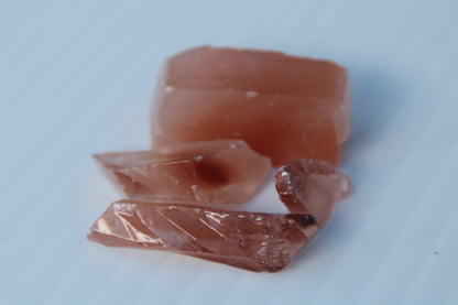 Red natural Calcite 5 crystals 16g Rocks and Things