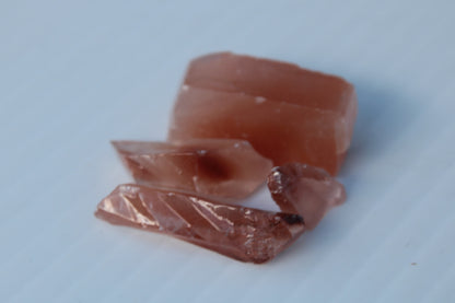 Red natural Calcite 5 crystals 16g Rocks and Things