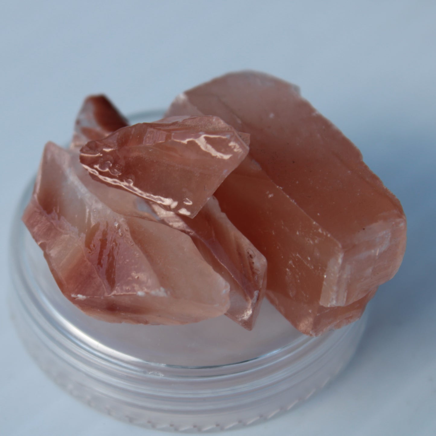 Red natural Calcite 5 crystals 16g Rocks and Things