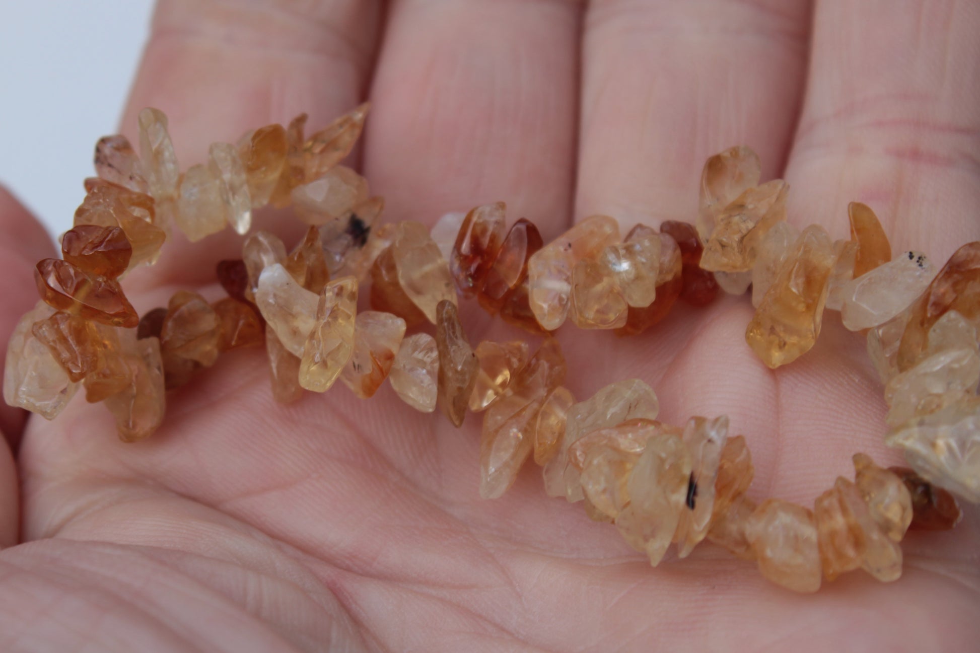 Citrine chip bracelet 13-17g Rocks and Things