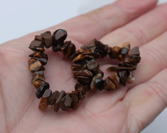 Tigers Eye chip bracelet 19g Rocks and Things