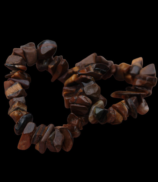 Tigers Eye chip bracelet 19g in sunlight - Rocks and Things Store
