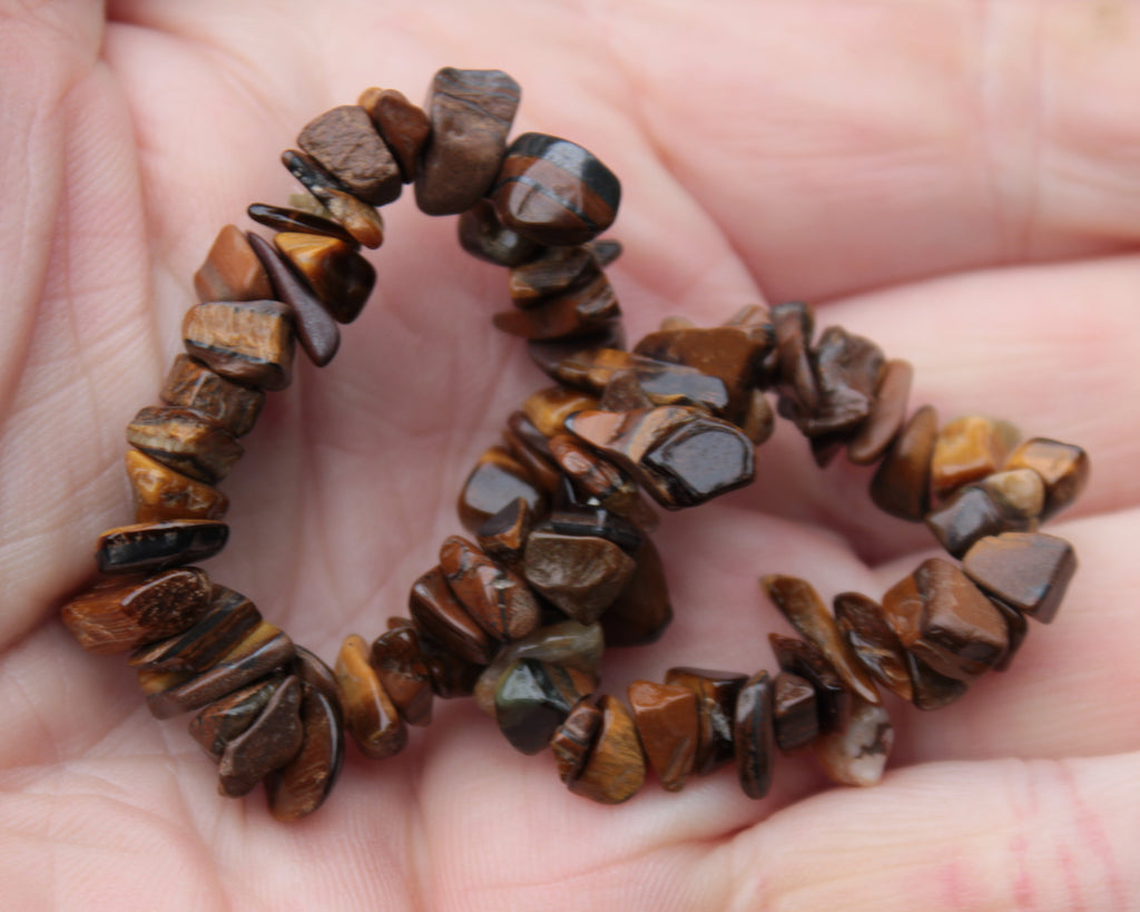 Tigers Eye chip bracelet 19g Rocks and Things