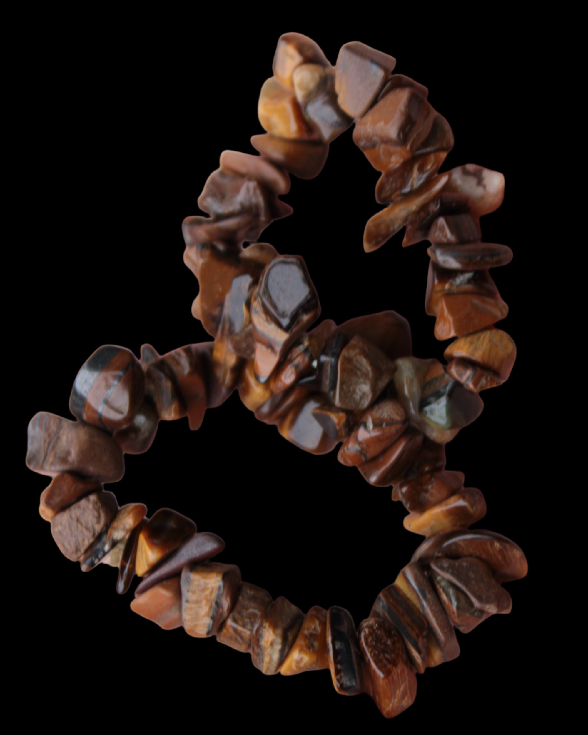 Tigers Eye chip bracelet 19g in sunlight - Rocks and Things Store