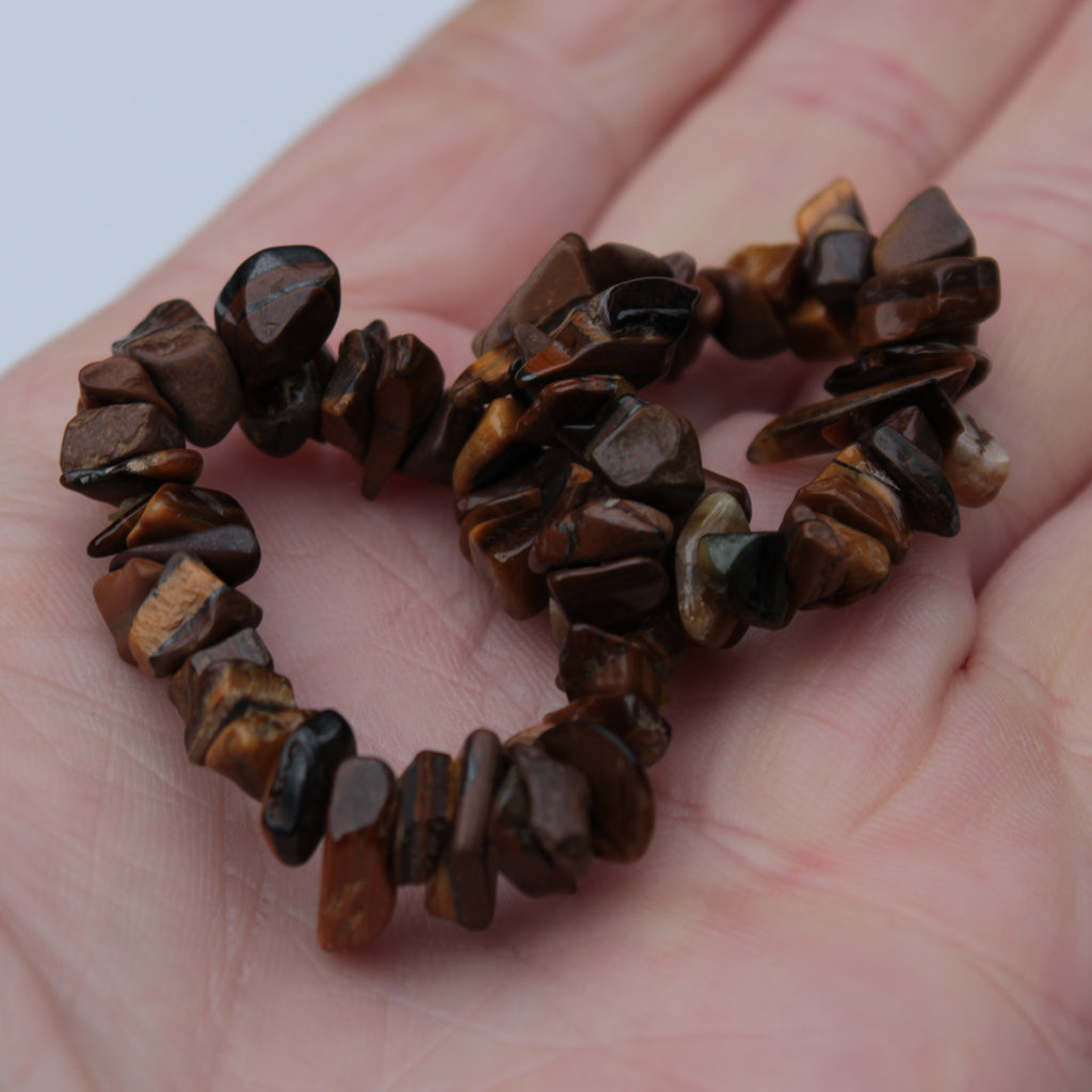 Tigers Eye chip bracelet 19g Rocks and Things