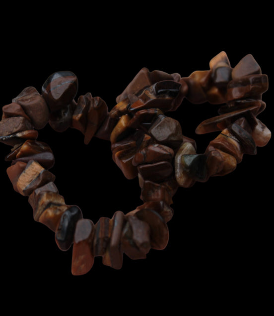 Tigers Eye chip bracelet 19g in sunlight - Rocks and Things Store