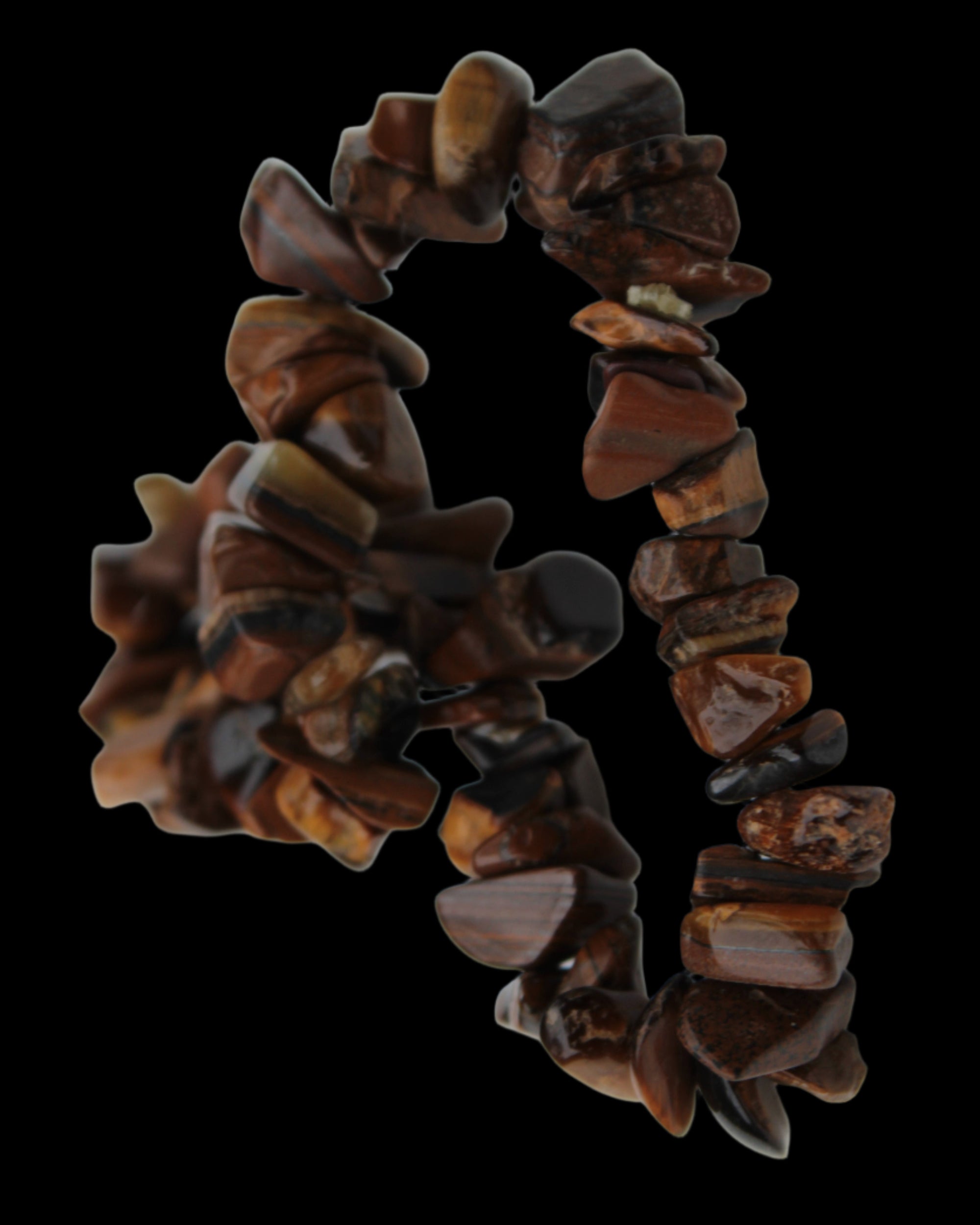 Tigers Eye chip bracelet 19g in sunlight - Rocks and Things Store