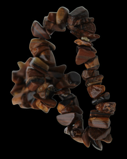 Tigers Eye chip bracelet 19g in sunlight - Rocks and Things Store