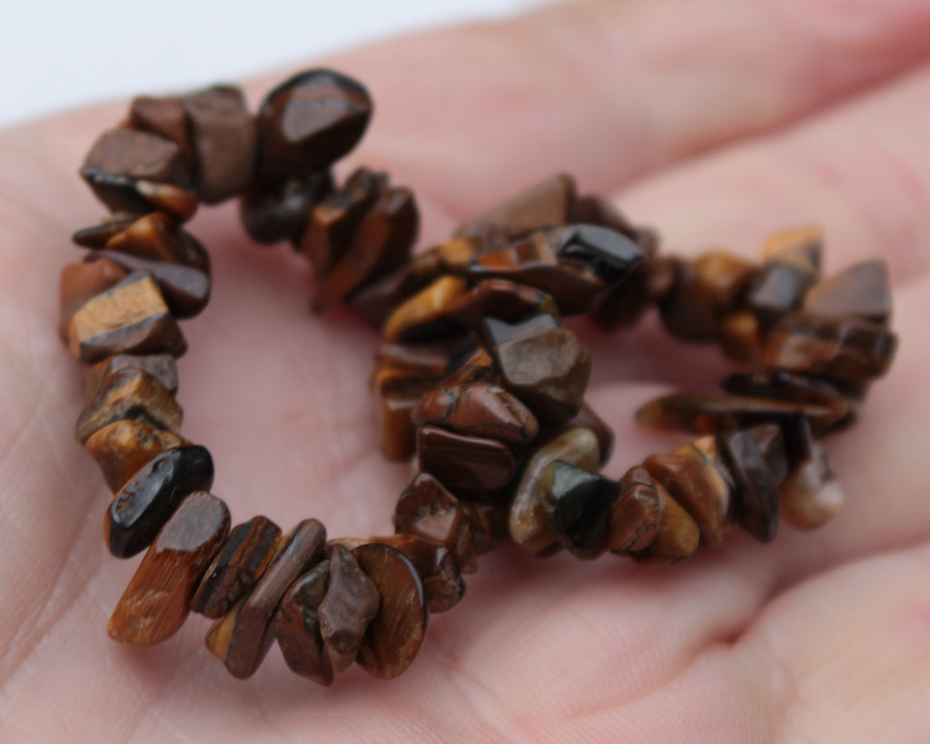 Tigers Eye chip bracelet 19g Rocks and Things