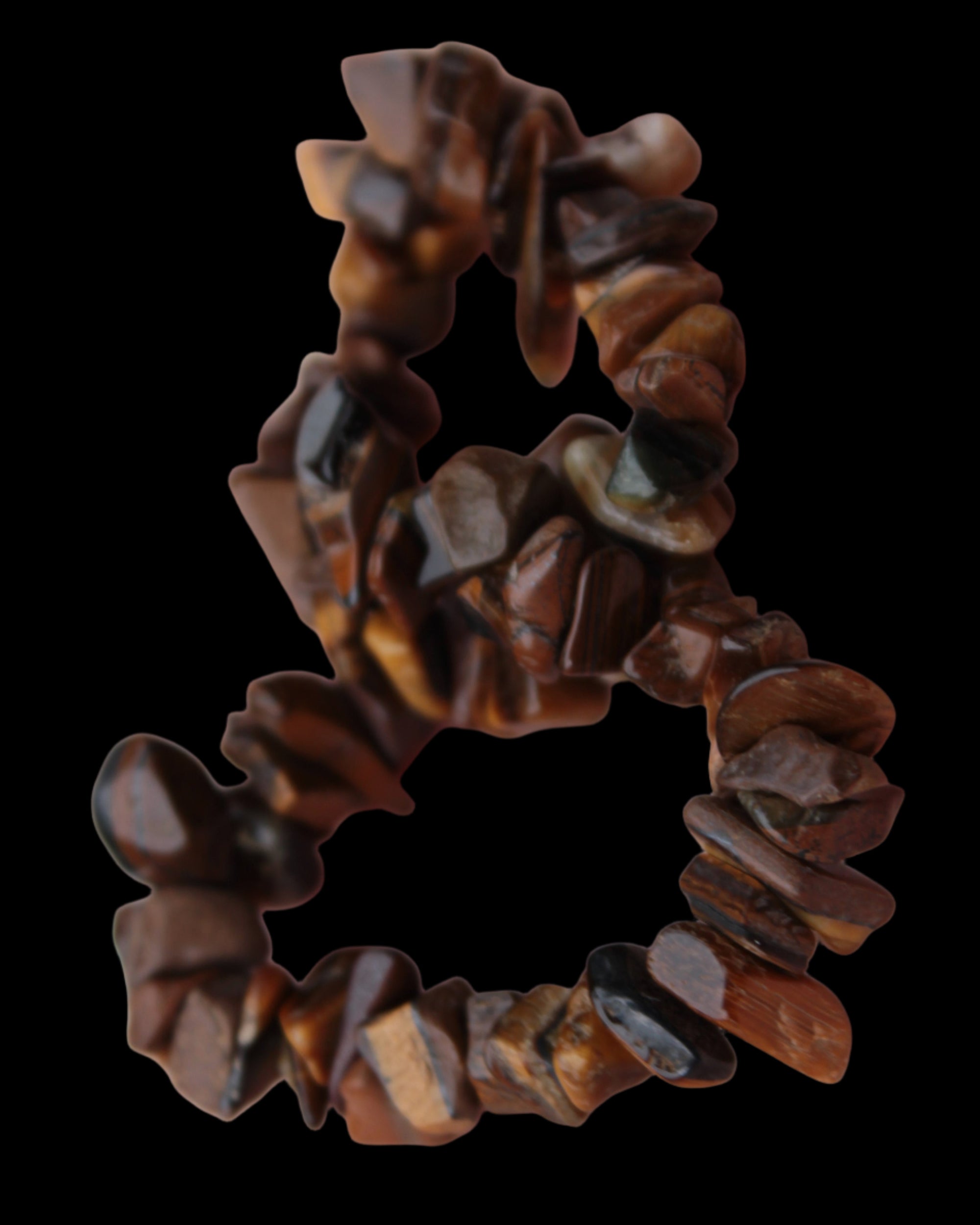 Tigers Eye chip bracelet 19g in sunlight - Rocks and Things Store