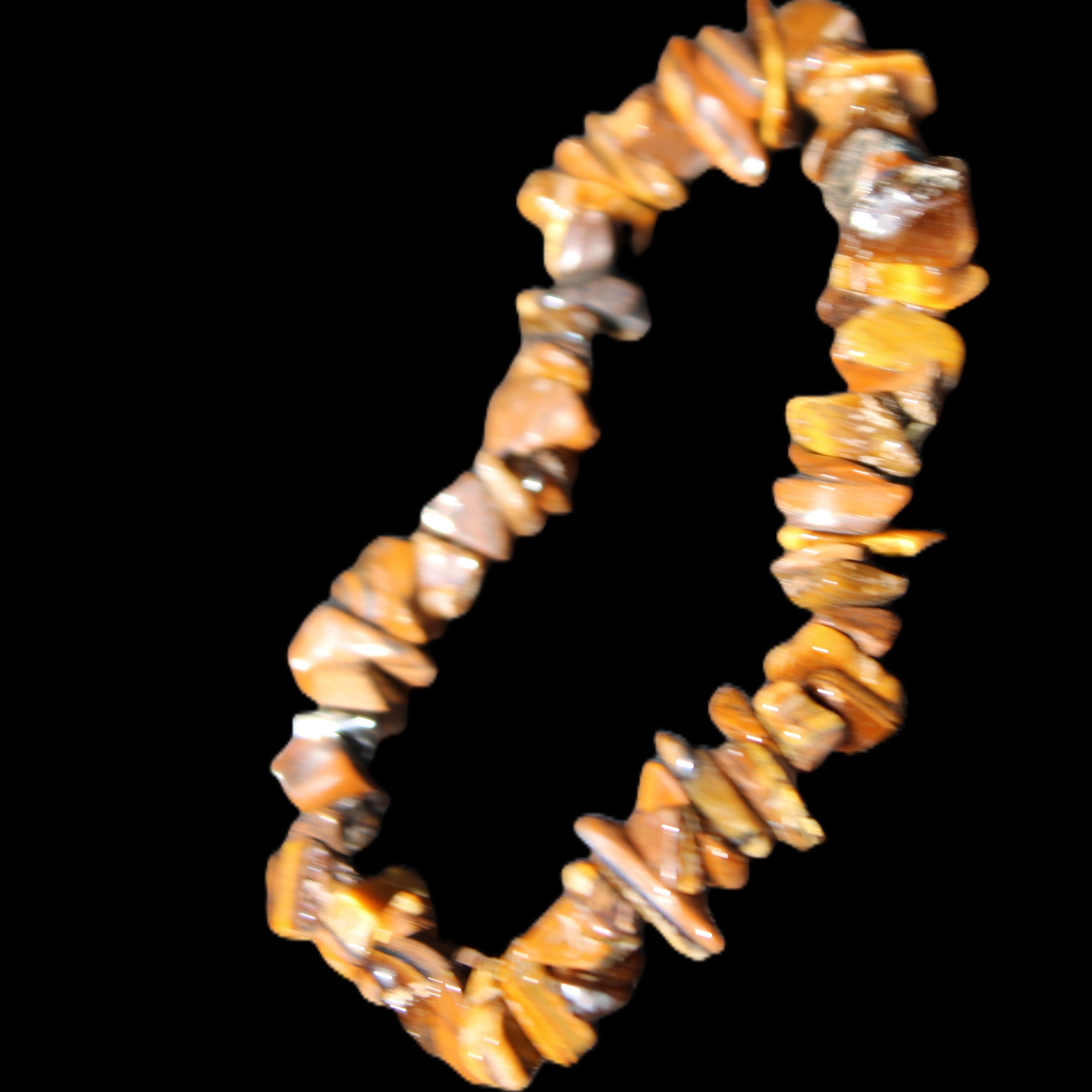 Tigers Eye chip bracelet 19g in sunlight - Rocks and Things Store
