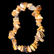 Tigers Eye chip bracelet 19g in sunlight - Rocks and Things Store