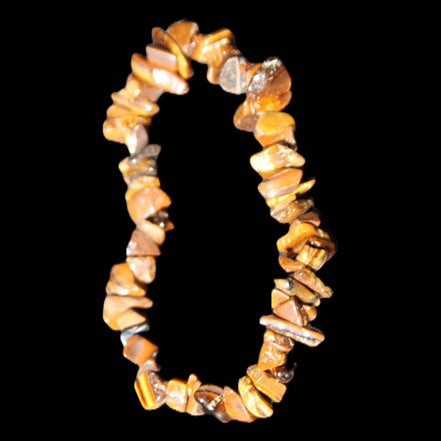 Tigers Eye chip bracelet 19g in sunlight - Rocks and Things Store