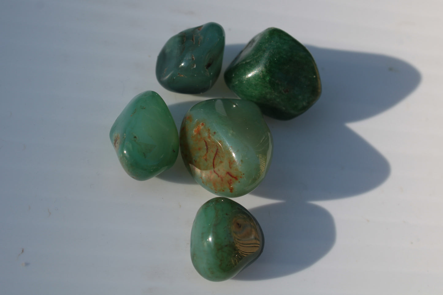 Green Aventurine 5 tumble stones 19g Rocks and Things