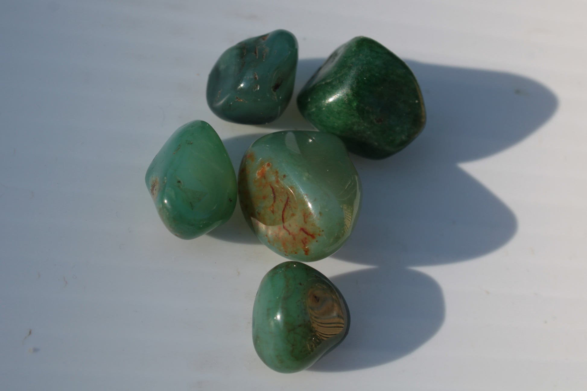 Green Aventurine 5 tumble stones 19g Rocks and Things