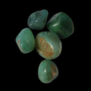 Green Aventurine 5 tumble stones 19g  in sunlight - Rocks and Things Store