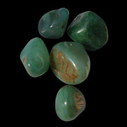 Green Aventurine 5 tumble stones 19g  in sunlight - Rocks and Things Store