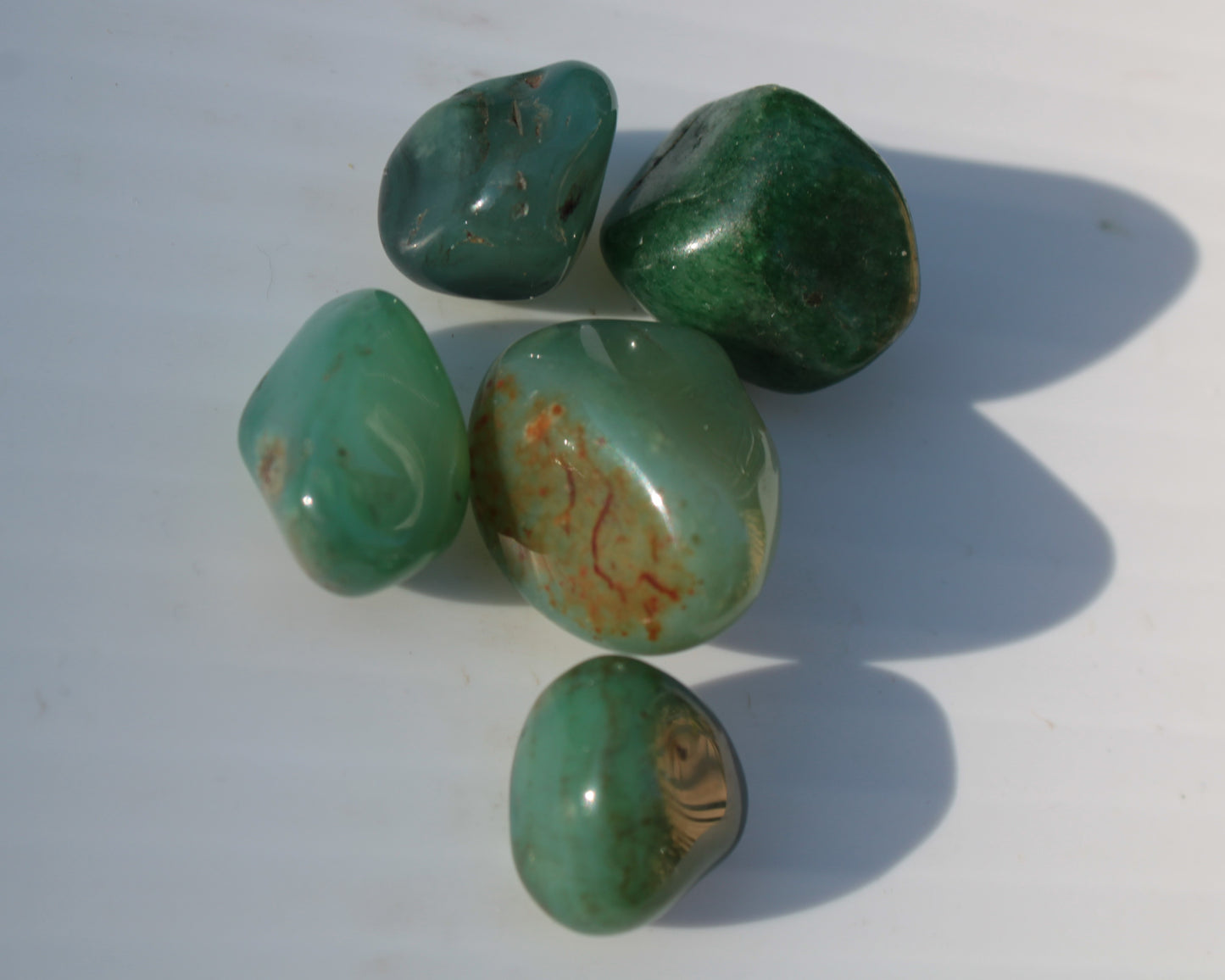 Green Aventurine 5 tumble stones 19g Rocks and Things