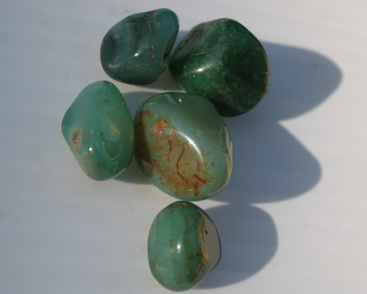 Green Aventurine 5 tumble stones 19g Rocks and Things