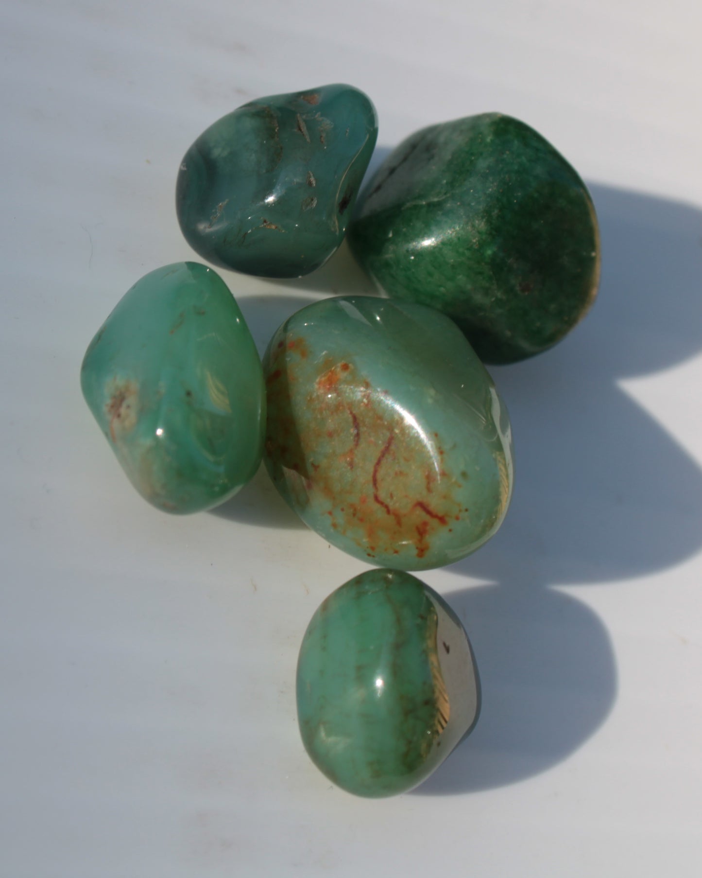 Green Aventurine 5 tumble stones 19g Rocks and Things