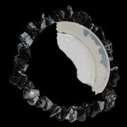 Snowflake Obsidian chip bracelet 10g -  Rocks and Things Store