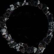 Snowflake Obsidian chip bracelet 10g -  Rocks and Things Store