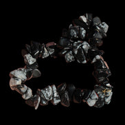 Snowflake Obsidian chip bracelet 10g -  Rocks and Things Store