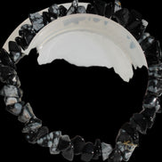 Snowflake Obsidian chip bracelet 10g -  Rocks and Things Store