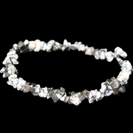 Snowflake Obsidian chip bracelet 10g in sunlight - Rocks and Things Store