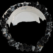 Snowflake Obsidian chip bracelet 10g -  Rocks and Things Store