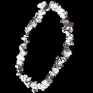 Snowflake Obsidian chip bracelet 10g in sunlight - Rocks and Things Store