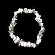 Snowflake Obsidian chip bracelet 10g in sunlight - Rocks and Things Store