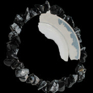Snowflake Obsidian chip bracelet 10g -  Rocks and Things Store