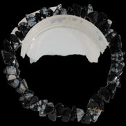 Snowflake Obsidian chip bracelet 10g -  Rocks and Things Store