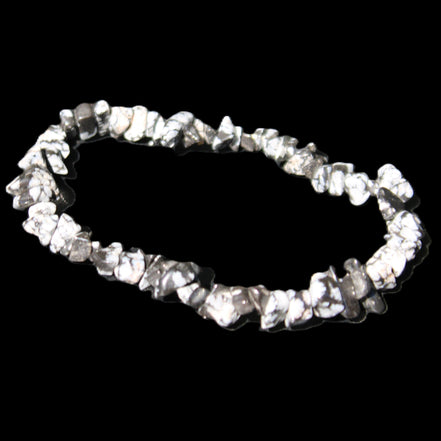 Snowflake Obsidian chip bracelet 10g in sunlight - Rocks and Things Store