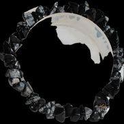 Snowflake Obsidian chip bracelet 10g -  Rocks and Things Store