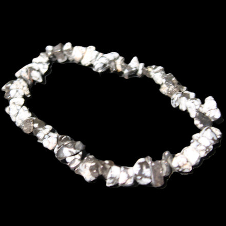 Snowflake Obsidian chip bracelet 10g in sunlight - Rocks and Things Store