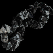 Snowflake Obsidian chip bracelet 10g -  Rocks and Things Store