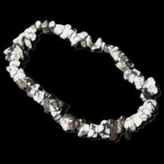 Snowflake Obsidian chip bracelet 10g in sunlight - Rocks and Things Store