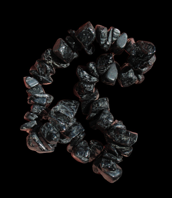 Black Obsidian chip bracelet 17-24g in sunshine - Rocks and Things Store