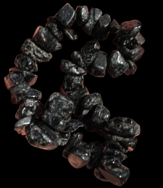 Black Obsidian chip bracelet 17-24g in sunshine - Rocks and Things Store