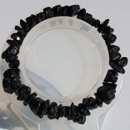 Black Obsidian chip bracelet 17-24g in sunshine - Rocks and Things Store