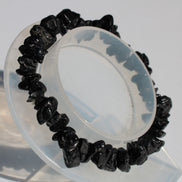 Black Obsidian chip bracelet 17-24g Rocks and Things