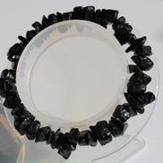Black Obsidian chip bracelet 17-24g Rocks and Things