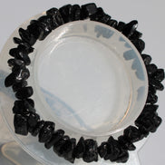 Black Obsidian chip bracelet 17-24g Rocks and Things