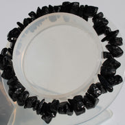 Black Obsidian chip bracelet 17-24g Rocks and Things
