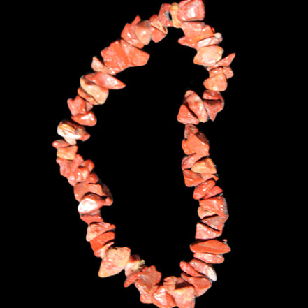 Red Jasper chip bracelet 17-18g in sunlight - Rocks and Things Store