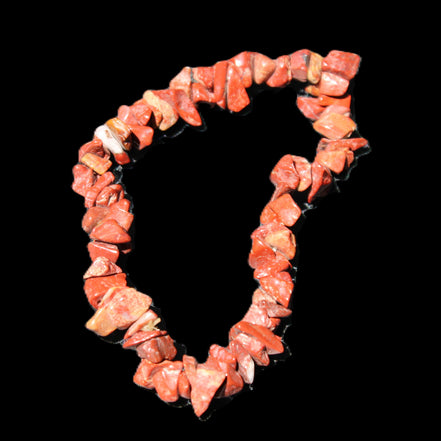 Red Jasper chip bracelet 17-18g in sunlight - Rocks and Things Store